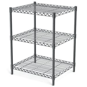 aheonlar 3 tier grey storage racks and shelving - heavy steel material pantry shelves - adjustable storage shelf metal storage rack wire, suitable for warehouses, closets, kitchens…