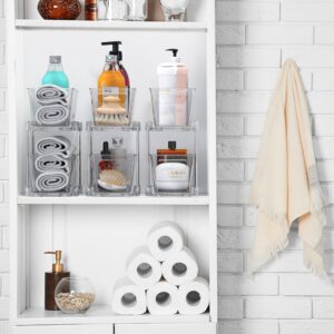 Simple Houseware 2-Tier Narrow Basket Drawer Cabinet Pull-Out Organizer, Clear