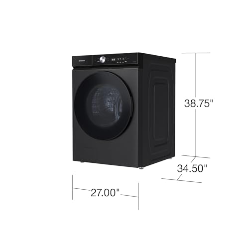 Samsung DVE53BB8700VA3 Bespoke 7.6 cu. ft. Ultra Capacity Super Speed Dry and AI Smart Dial Electric Dryer, Brushed Black