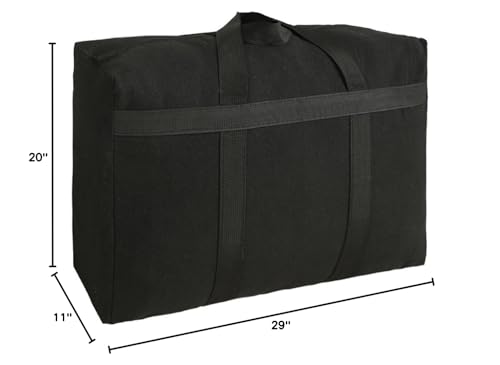 IWEIK Canvas Extra Large Storage Bags Duffle Bags Organizer Bags for Space Saving Moving Storage (100L, Black)