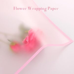 Gloreyan 20 Sheets Pink Flower Wrapping Paper, Florist Bouquet DIY Craft Fresh Flower Wrapping Paper with Pink Border Waterproof Floral Wrapping Gift Box Packaging Material Florist Supplies, 22.8*22.8