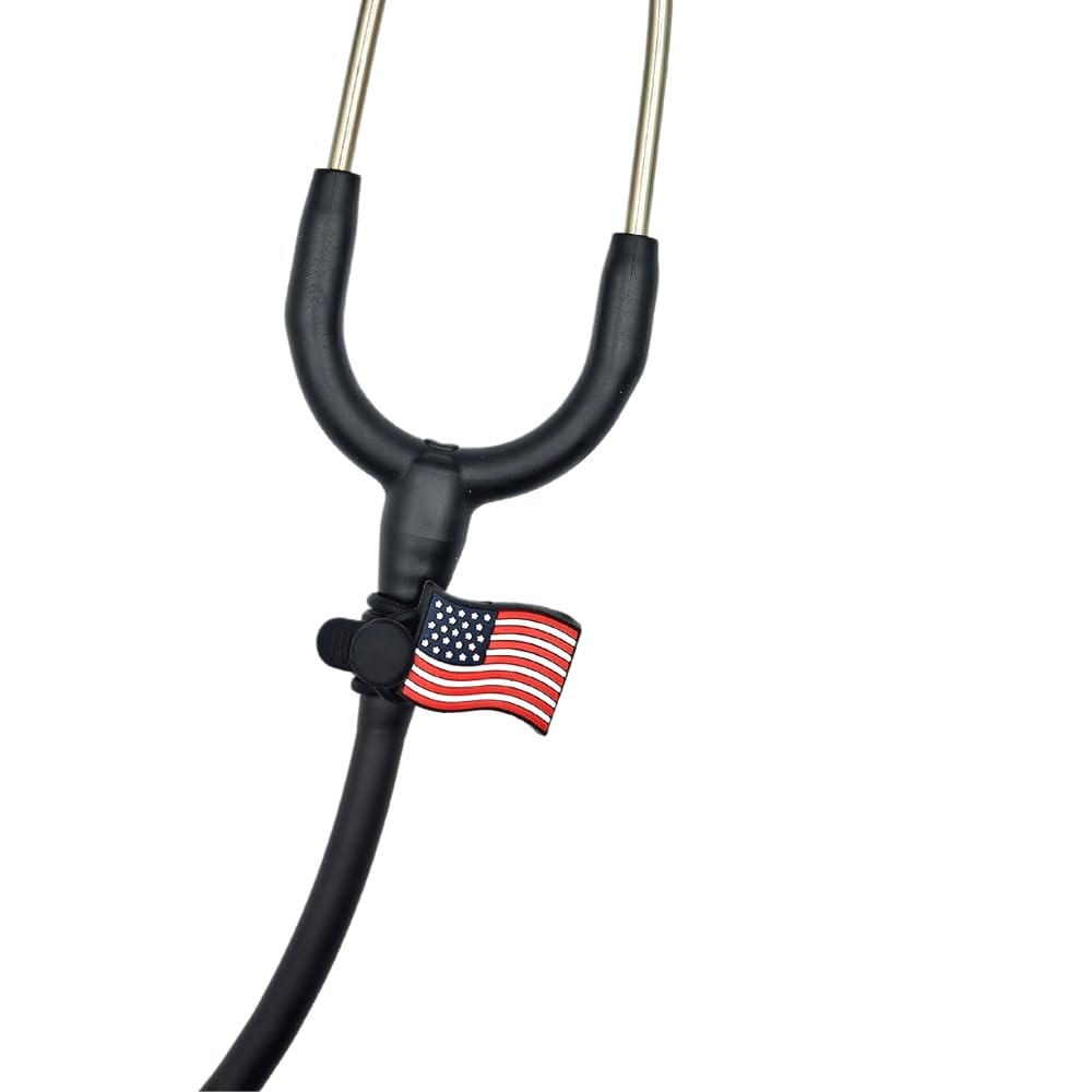 Stethoscope Charms - American Flag - Medical Gift