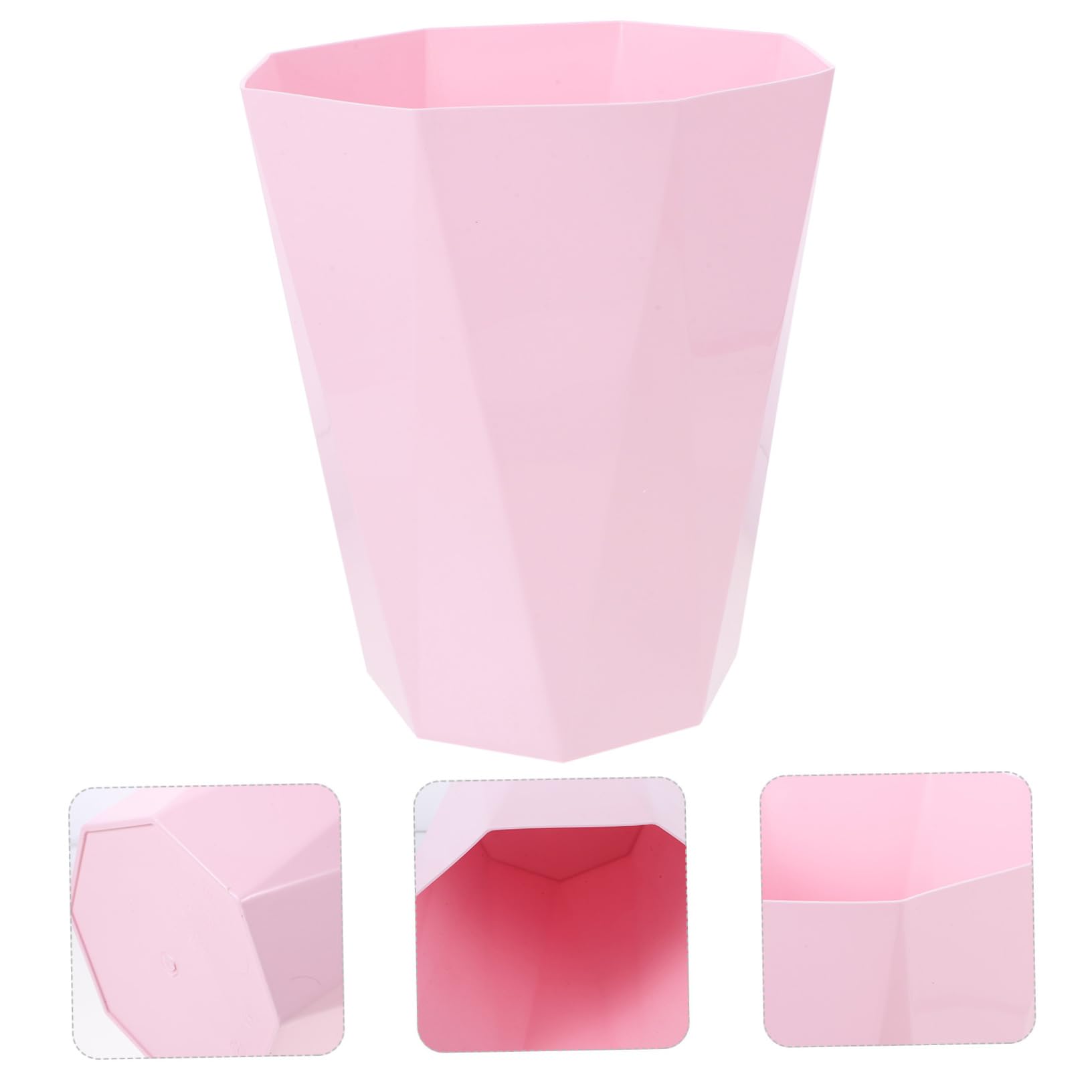 JOINPAYA 1pc Compact Garbage Can Trash Can with Lid Bathroom Trash Can Bedroom Trash Can Hotel Garbage Bin Trash Can for Car Household Trash Can Pink Automatic Office Wastebasket