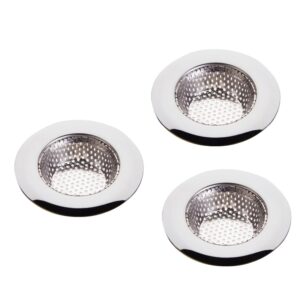 3Pcs Kitchen Sink Drain Strainer,Sink Filter Strainer,Stainless Steel Bathtub Plug,Sink Strainer mesh Drain Strainer,Plug Bathtub Stopper for Kitchen Bathroom