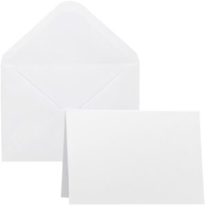 56 pack blank cards and envelopes 4x6, white blank note cards greeting cards and envelopes set, folded cardstock with envelopes for diy greeting cards, thank you cards, invitations in all occasions