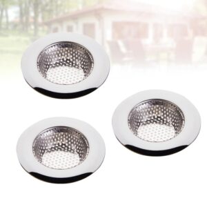 3Pcs Kitchen Sink Drain Strainer,Sink Filter Strainer,Stainless Steel Bathtub Plug,Sink Strainer mesh Drain Strainer,Plug Bathtub Stopper for Kitchen Bathroom