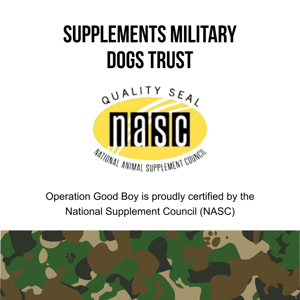 O.G.B. Operation Good Boy - SRE: Digestion Supplement/Probiotic for Pets - 90 Count Soft Chews - 12.7oz - Made Natural Ingredients - Veteran Owned