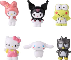 6 pack cute lovely characters figurines for kids birthday party supplies anime theme party decoration supplies,gift for anime fans or friends