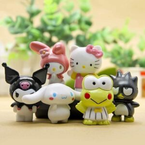 6 Pack Cute Lovely Characters Figurines for Kids Birthday Party Supplies Anime Theme Party Decoration Supplies,Gift for Anime Fans or Friends