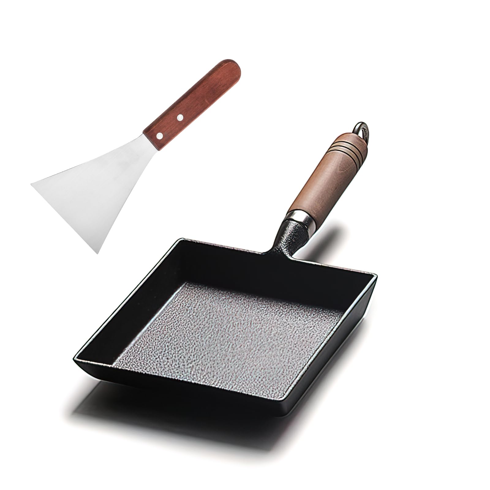 DGleyisu Pre-Seasoned Cast Iron Tamagoyaki Pan - 9x7 Inches | Ideal for Japanese Egg Omelettes