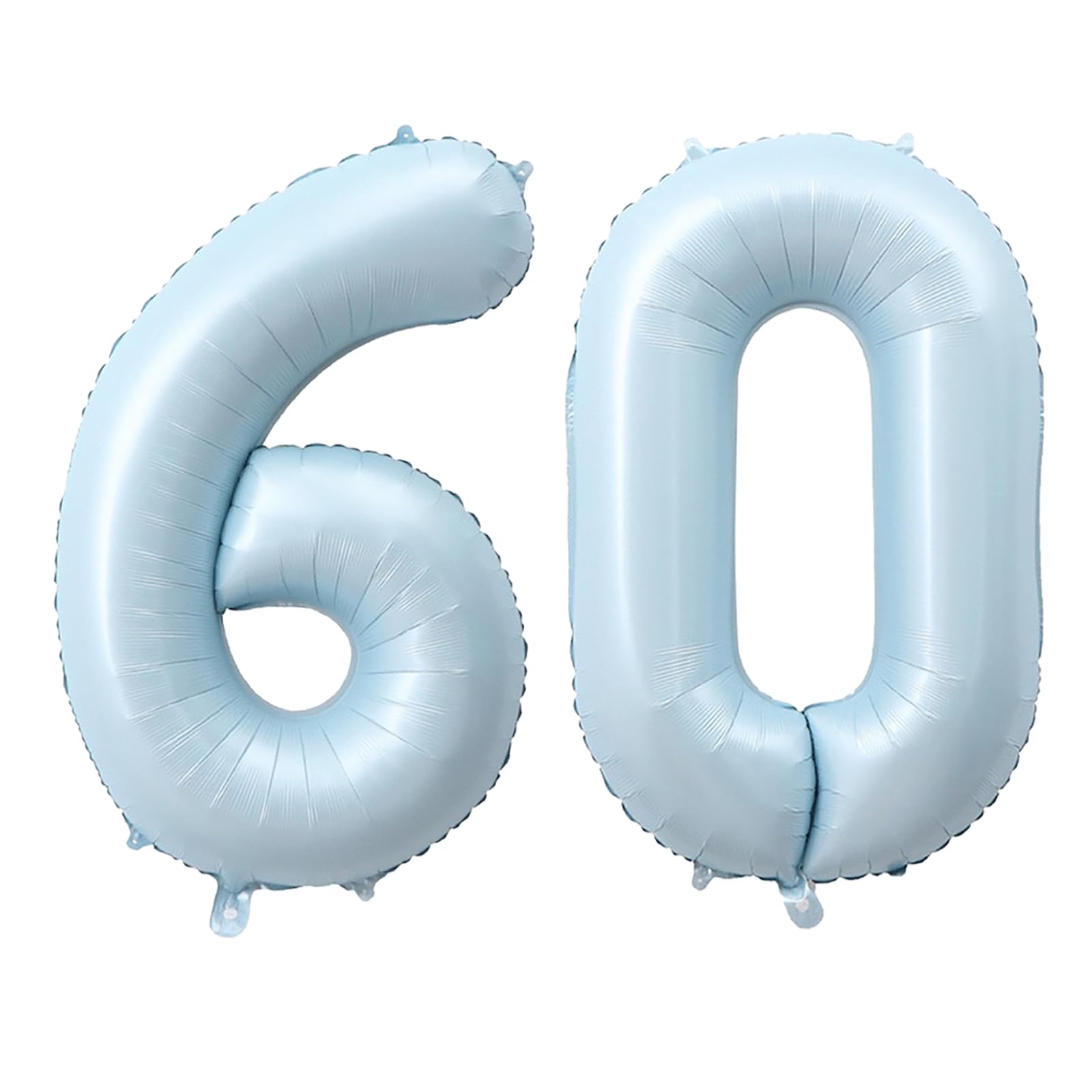 YFHVJTKO 40 Inch Number 60 Foil Balloons 60th Celebration Decorations for Happy 60th Birthday Party Wedding Bridal Shower Engagement Photo Shoot Anniversary Decoration, Number 60 Baby Blue Balloon