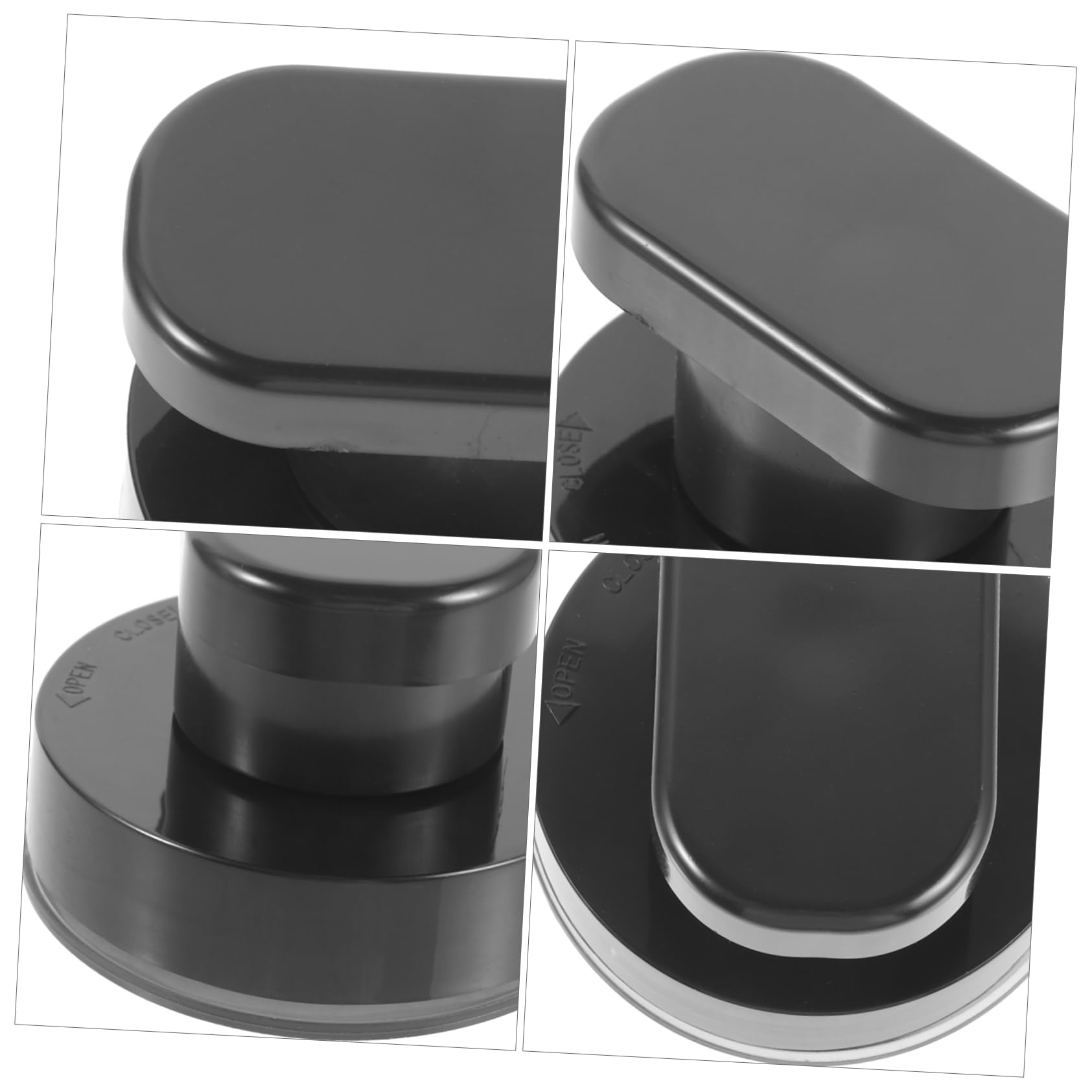 KALLORY Dressers Kitchen Cabinet Knobs Kitchen Cabinet Handles Suction Cup Handle Shower Bars Safety Suction Cup Grab Bar Armrest Dressing Table Door Handle No Punching Cabinet Door Black