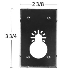 Square Slot Cutter, Stainless Steel Cut Outs, Outlet Square Slot Cutter Box for Oscillating Power Multi-Tools to Cut-in Single Gang Wall Boxes, One Step in Place Slot Cutter for Drywall, Wood