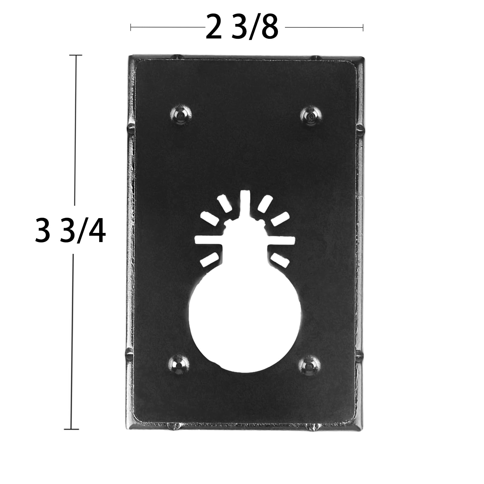 Square Slot Cutter, Stainless Steel Cut Outs, Outlet Square Slot Cutter Box for Oscillating Power Multi-Tools to Cut-in Single Gang Wall Boxes, One Step in Place Slot Cutter for Drywall, Wood