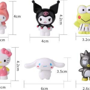 6 Pack Cute Lovely Characters Figurines for Kids Birthday Party Supplies Anime Theme Party Decoration Supplies,Gift for Anime Fans or Friends