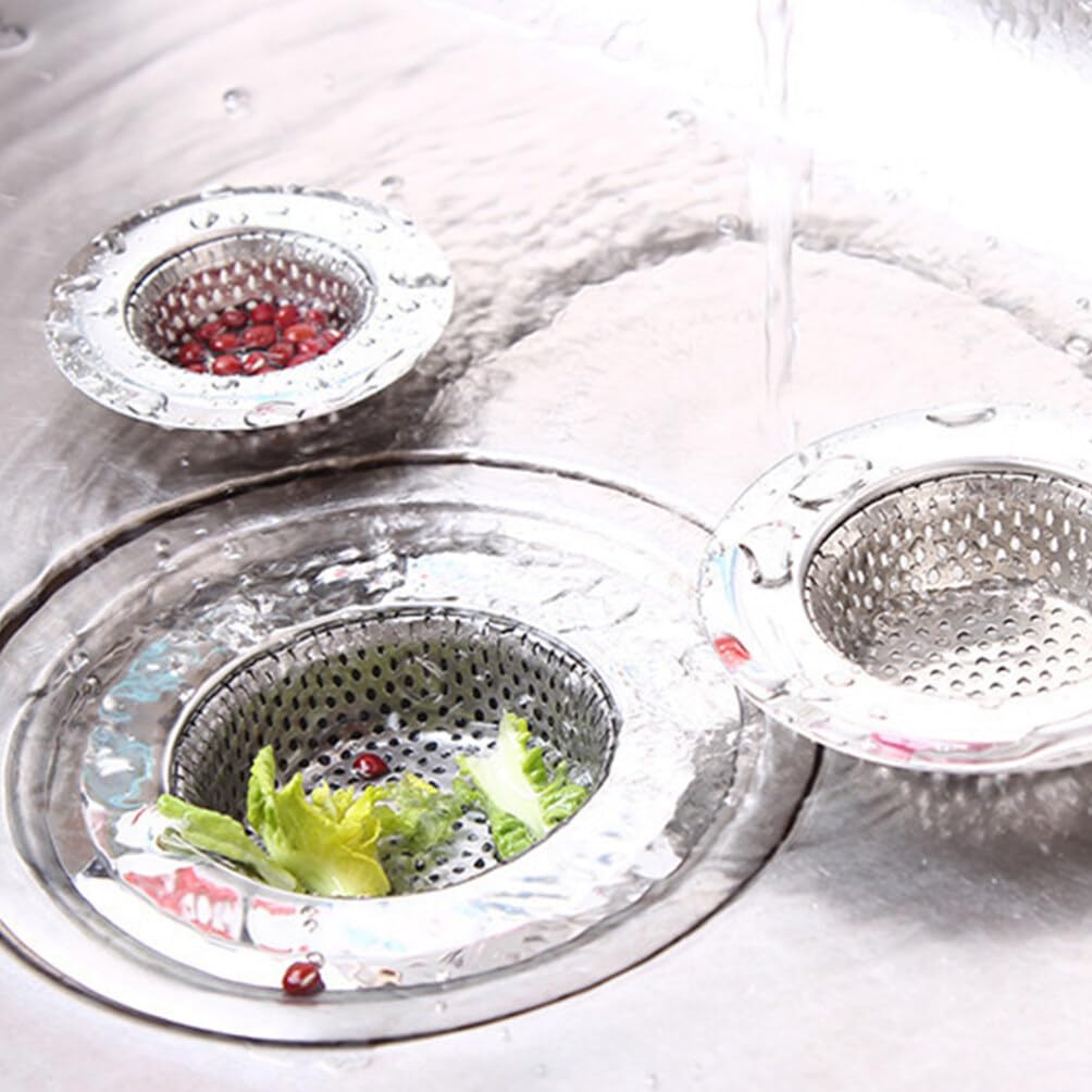 3Pcs Kitchen Sink Drain Strainer,Sink Filter Strainer,Stainless Steel Bathtub Plug,Sink Strainer mesh Drain Strainer,Plug Bathtub Stopper for Kitchen Bathroom