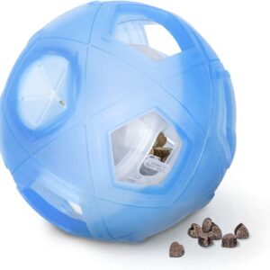 LumoLeaf Dog Treat Ball, 5" Interactive Pet Treat Dispensing Ball Toy with Adjustable Difficulty Setting, Slow Feeder Dog Puzzle Toys and Dog Enrichment Toys for Small to Medium Dogs and Cats.