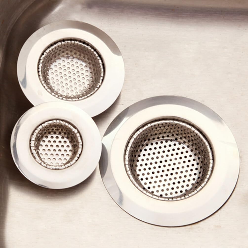 3Pcs Kitchen Sink Drain Strainer,Sink Filter Strainer,Stainless Steel Bathtub Plug,Sink Strainer mesh Drain Strainer,Plug Bathtub Stopper for Kitchen Bathroom