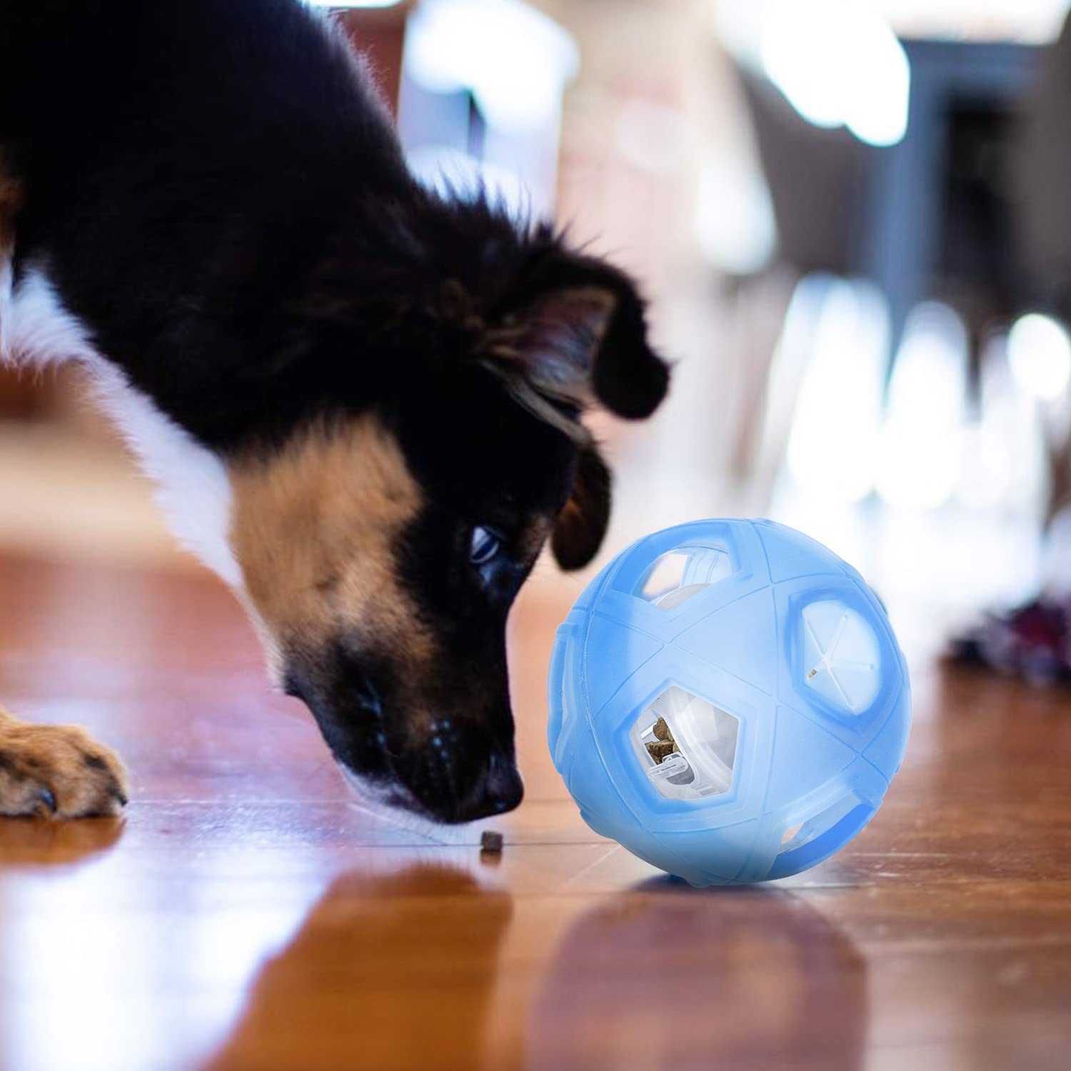 LumoLeaf Dog Treat Ball, 5" Interactive Pet Treat Dispensing Ball Toy with Adjustable Difficulty Setting, Slow Feeder Dog Puzzle Toys and Dog Enrichment Toys for Small to Medium Dogs and Cats.