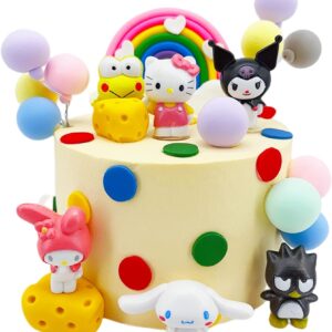 6 Pack Cute Lovely Characters Figurines for Kids Birthday Party Supplies Anime Theme Party Decoration Supplies,Gift for Anime Fans or Friends