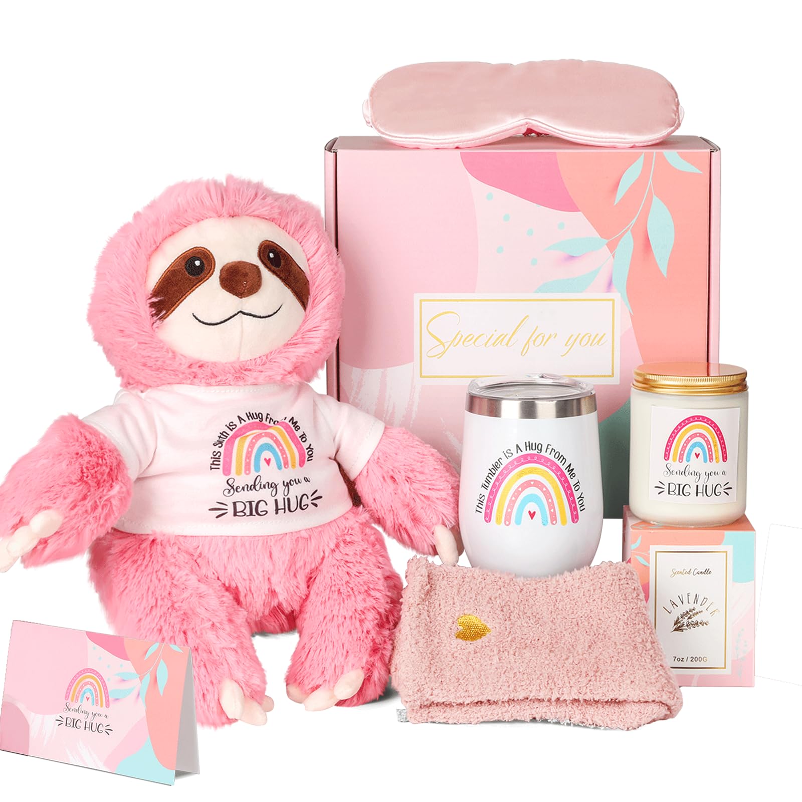 Get Well Soon Gifts Baskets for Women, Teenage Girl Feel Better Gifts Teenage Girls Sympathy Gifts Birthday Sloth Gifts for Women Girls Teenage