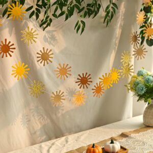 Letjolt Brown Glitter Sunshine Garland Sunny Banner Theme Birthday Party Supplies Hanging Baby Shower Wedding Classroom Nursery Decoration 2 pcs