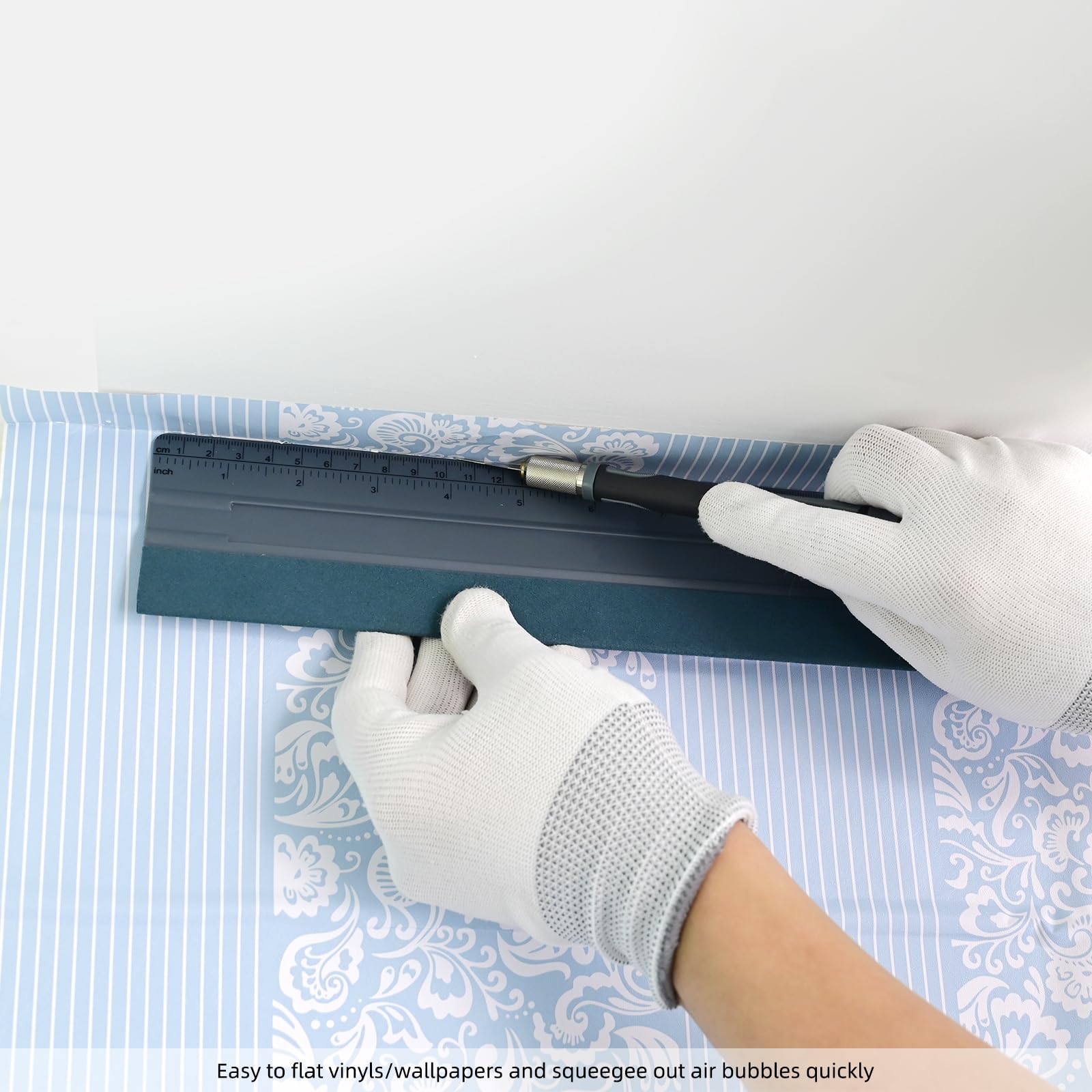 EHDIS Wallpaper Smoothing Tool Kit Wallpaper Smoothing Brush Large Wallpaper Squeegee for Applying Peel and Stick Wallpaper, Vinyl Backsplash Tile,Smoothing Wallcovering