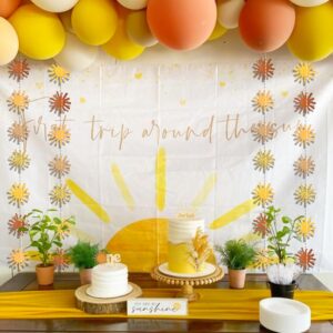 Letjolt Brown Glitter Sunshine Garland Sunny Banner Theme Birthday Party Supplies Hanging Baby Shower Wedding Classroom Nursery Decoration 2 pcs