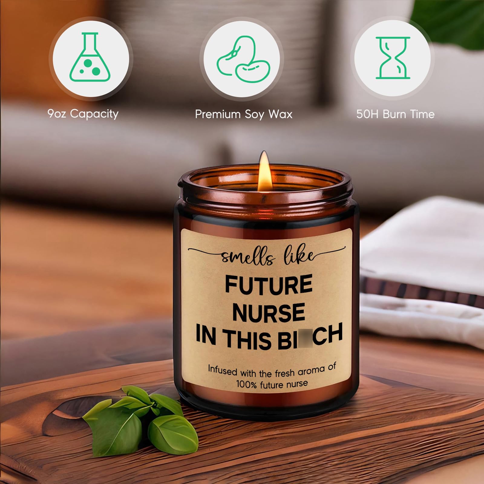 GSPY Nurse Candle - Future Nurse Gifts, Funny Nurse Gifts for Women, Nursing School Gifts, Nursing Student Gifts - Nursing School Acceptance, Christmas, Birthday, Graduation Gifts for Nurse