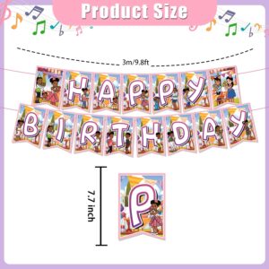 82pcs Happy Birthday Party Decorations Tableware Set for 20 Guests, Party Supplies includes Banner Plates Napkins Tablecloth Birthday Party Decorations