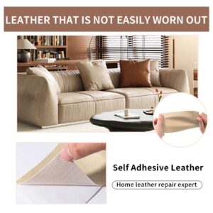 Leather Repair Patch Tape, Light Beige 3 x 61 Inches Self Adhesive Leather Repair Kit for Furniture, Car Seat,Vinyl Leather Repair Kit for Office Chairs, Couch, Sofa, Luggage