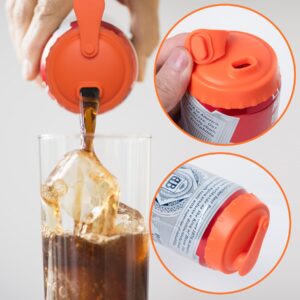 TIMEDIARY 6pcs Soda Can Lids,Silicone Soda Can Covers Lids, Reusable Lid Can Stopper Can Toppers Can Top For Soda Pop Beer, Drink (6 Colors)