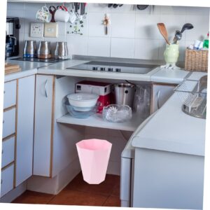 JOINPAYA 1pc Compact Garbage Can Trash Can with Lid Bathroom Trash Can Bedroom Trash Can Hotel Garbage Bin Trash Can for Car Household Trash Can Pink Automatic Office Wastebasket