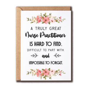 eruditegifts a truly great nurse practitioner is hard to find card - nurse practitioner thank you card - funny appreciation card