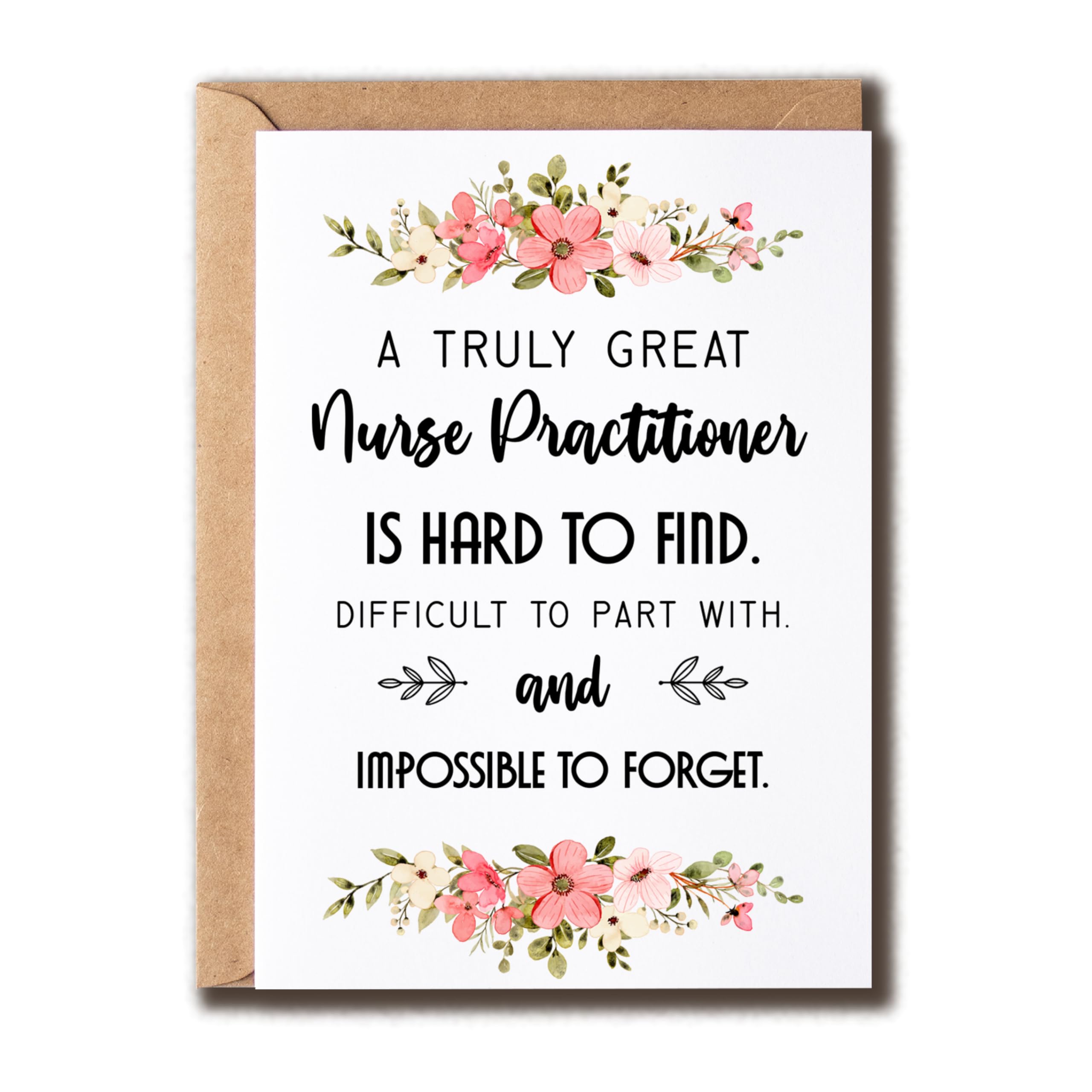 EruditeGifts A Truly Great Nurse Practitioner Is Hard To Find Card - Nurse Practitioner Thank You Card - Funny Appreciation Card