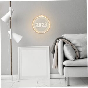 DOITOOL 2023 Lights Color Lights Curtain Lights Christmas Silhouette Light Christmas Sucker Light Christmas Window Hanging Lights Decoration Window Trim Holiday Lights White Acrylic Led