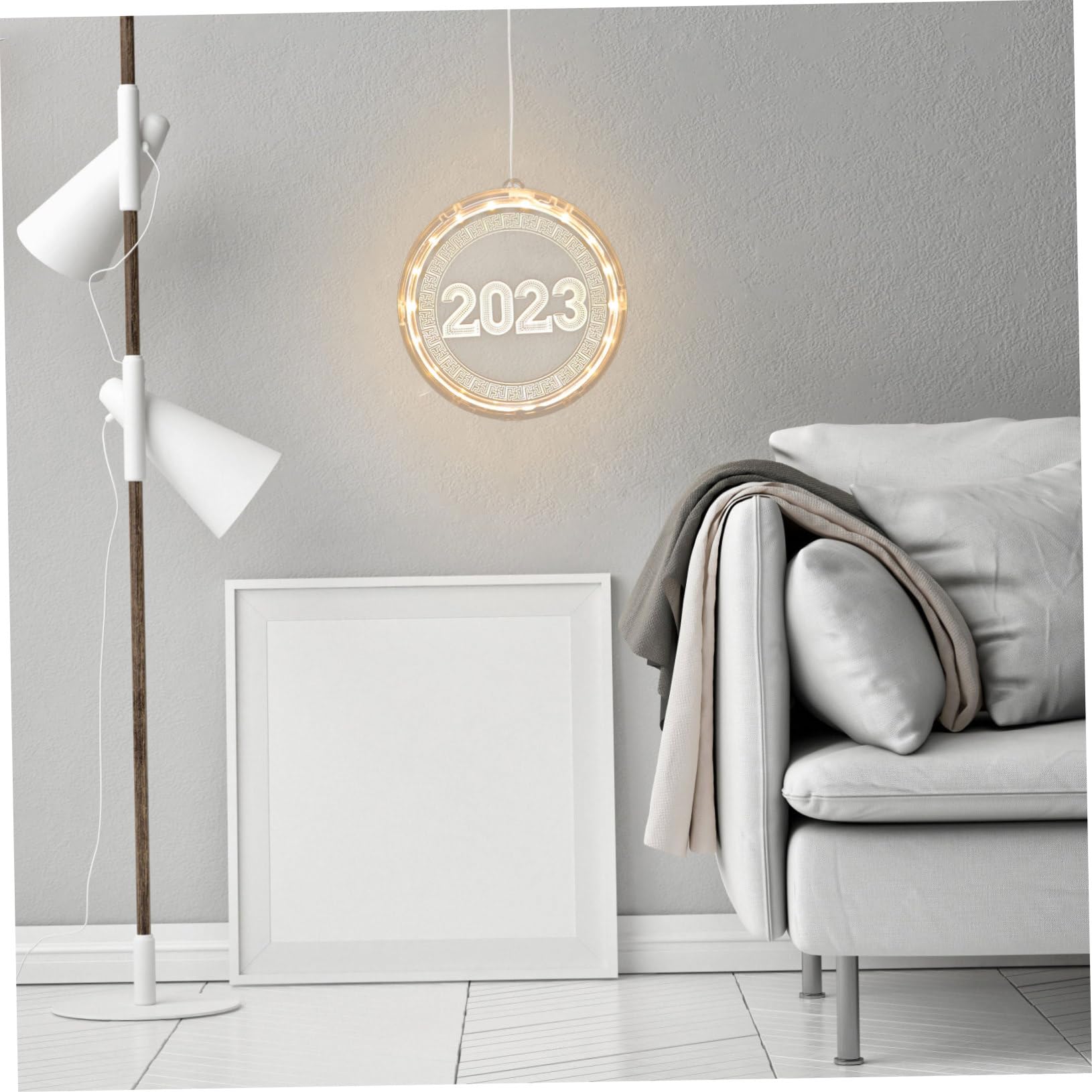 DOITOOL 2023 Lights Color Lights Curtain Lights Christmas Silhouette Light Christmas Sucker Light Christmas Window Hanging Lights Decoration Window Trim Holiday Lights White Acrylic Led