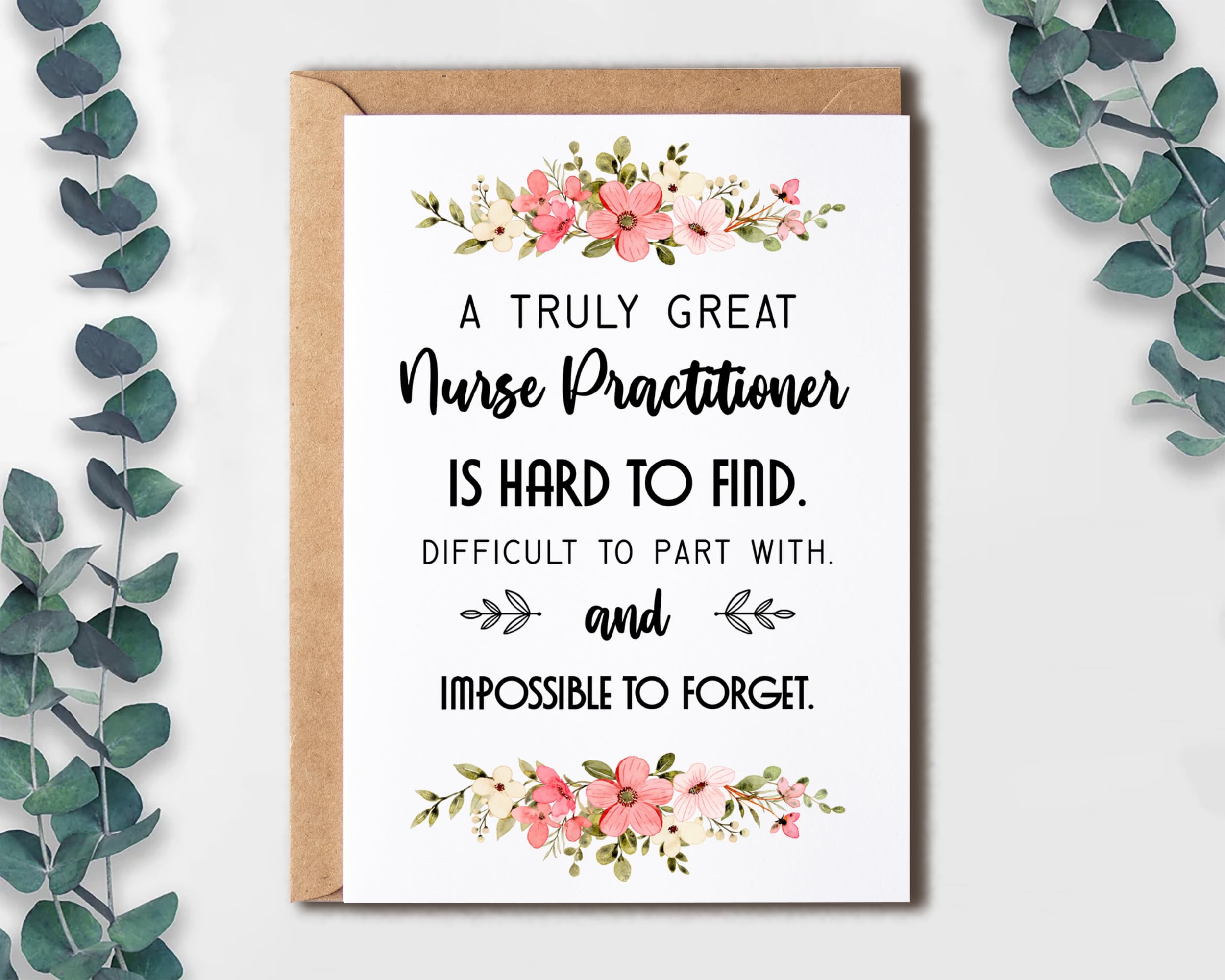 EruditeGifts A Truly Great Nurse Practitioner Is Hard To Find Card - Nurse Practitioner Thank You Card - Funny Appreciation Card