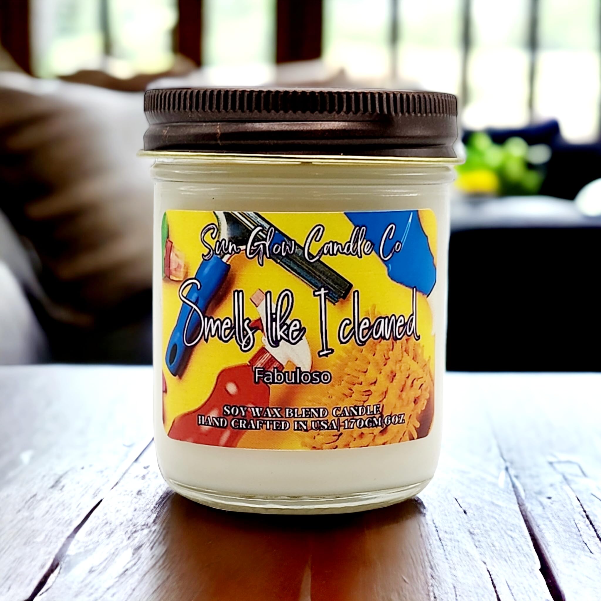 Smells Like I Cleaned|FABULOSO|6oz Scented Soy Wax Blend Candle