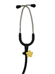 stethoscope charms - yellow flower - medical gift