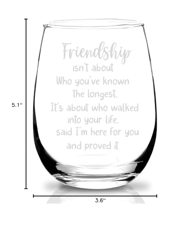 Bestt Friend Gifts For Women,Christmas Gifts for Women Friend,Friendship Gifts for Women Friends,Birthday Gifts for Best Friend,Unique Friend Gifts For Sister Bestie Female Wine Glass