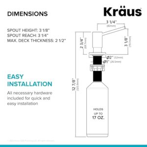 KRAUS Kitchen Soap and Lotion Dispenser in Spot-Free Antique Champagne Bronze, KSD-43SFACB