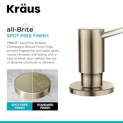 KRAUS Kitchen Soap and Lotion Dispenser in Spot-Free Antique Champagne Bronze, KSD-43SFACB