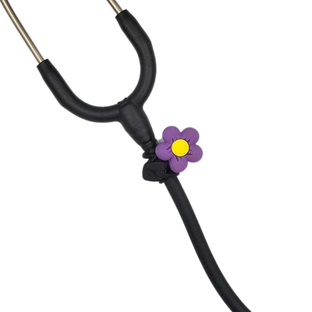 Stethoscope Charms - Purple Flower - Medical Gift