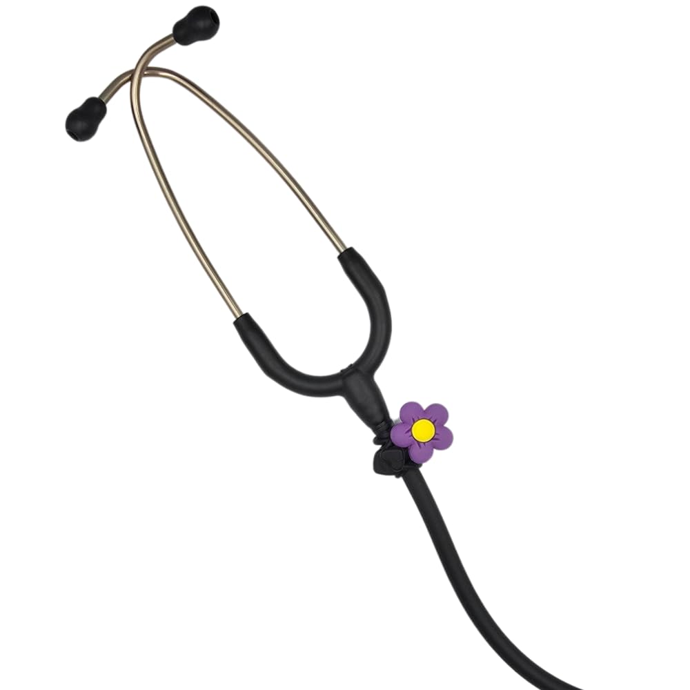 Stethoscope Charms - Purple Flower - Medical Gift