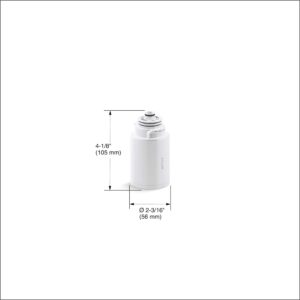 KOHLER R24162-NA Aquifer Shower Filter Replacement for The KOHLER Aquifer Filtered Showerhead, Showerhead Filter for Skin and Hair, One Filter Cartridge