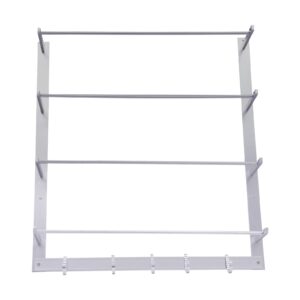 LINISHOP 1Pc Wire Spool Rack Wall Mount Thread Rack Sewing Tool Sewing Ribbon Thread Organizer Holder Sewing Spool Ribbons Roll Storage Sewing Tool w/4 Rods for Key Holder Aluminum Alloy Silver New