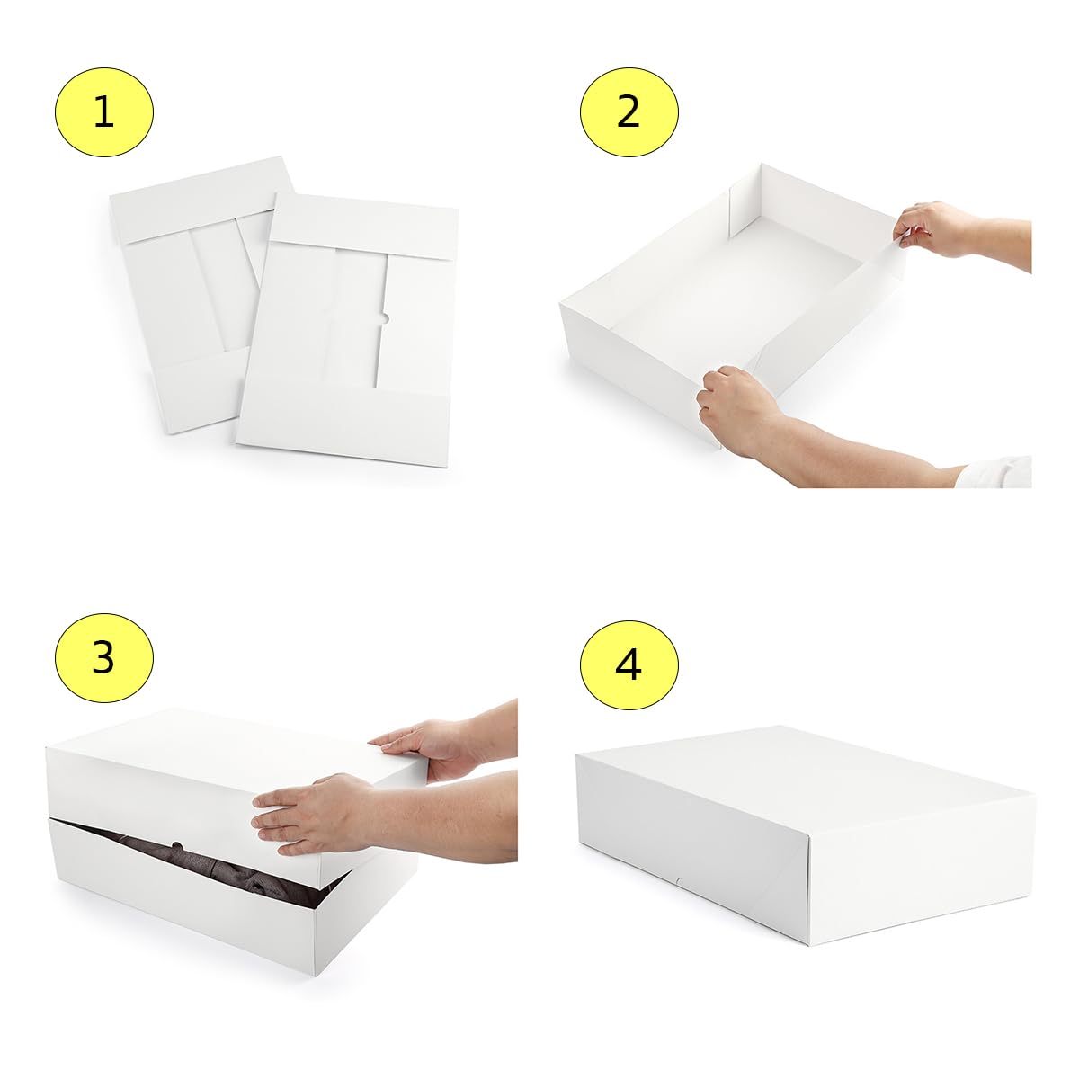 NATIVICO 12 Premium Large Gift Boxes for Presents - Extra Large White Gift Boxes with Lids - 4-inch Deep Large Gift Box Good for Robes and Bulky Items