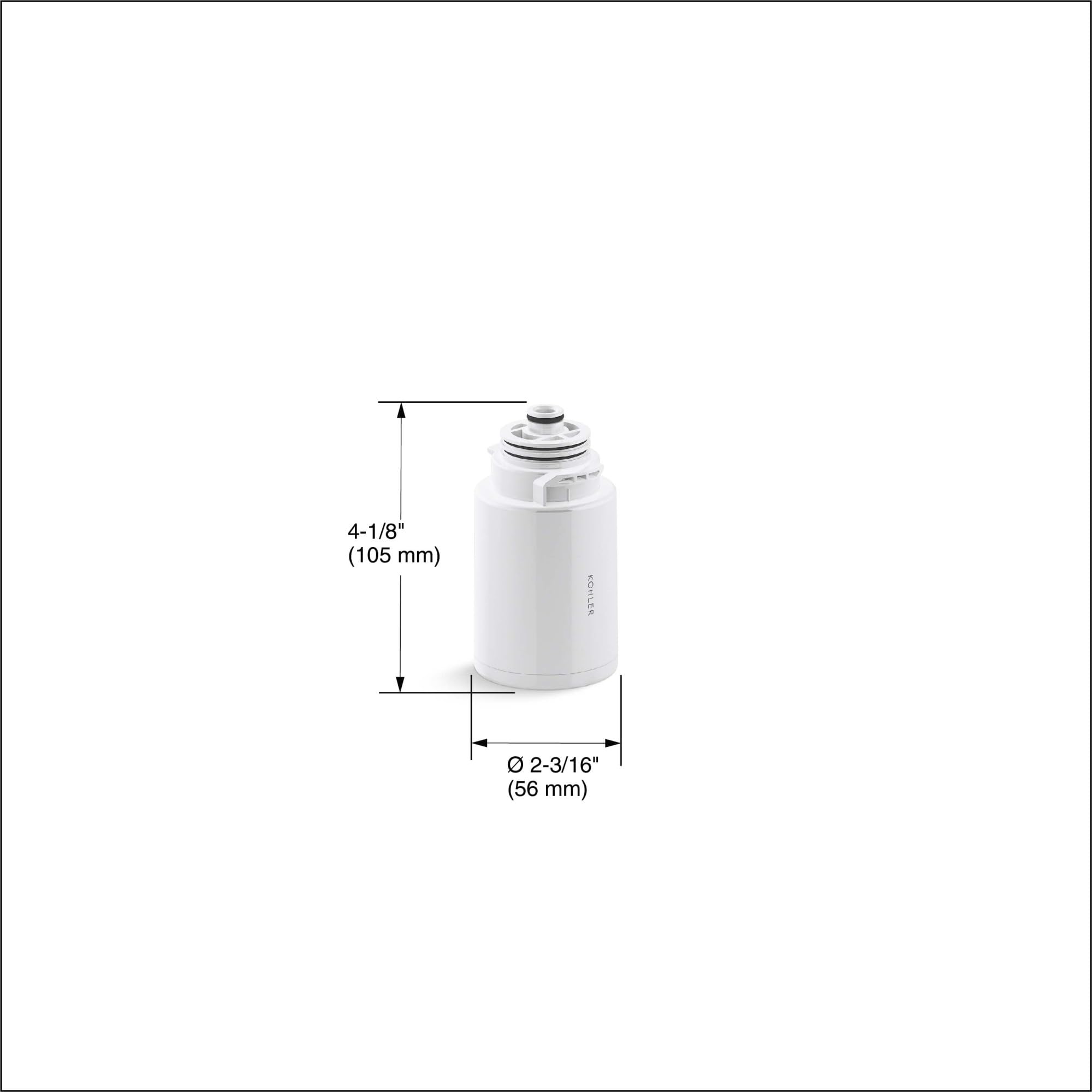 KOHLER R24162-NA Aquifer Shower Filter Replacement for The KOHLER Aquifer Filtered Showerhead, Showerhead Filter for Skin and Hair, One Filter Cartridge