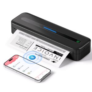 colorwing thermal portable printer - bluetooth inkless printer, m832 portable printers wireless for travel, adjustable printing size small printer, 304dpi high-definition wireless printer no ink